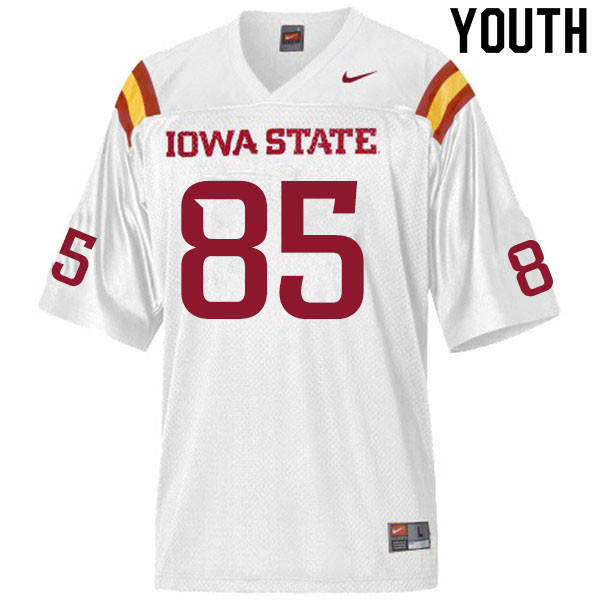Iowa State Cyclones Youth #85 Aidan Bitter Nike NCAA Authentic White College Stitched Football Jersey MY42R74JA